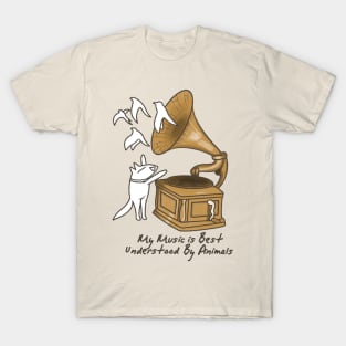 The funny animals Listen to the Music T-Shirt
